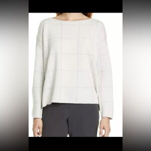 EILEEN FISHER FINE MERINO BATEAU NECK TOP  Sz xL NWT $258